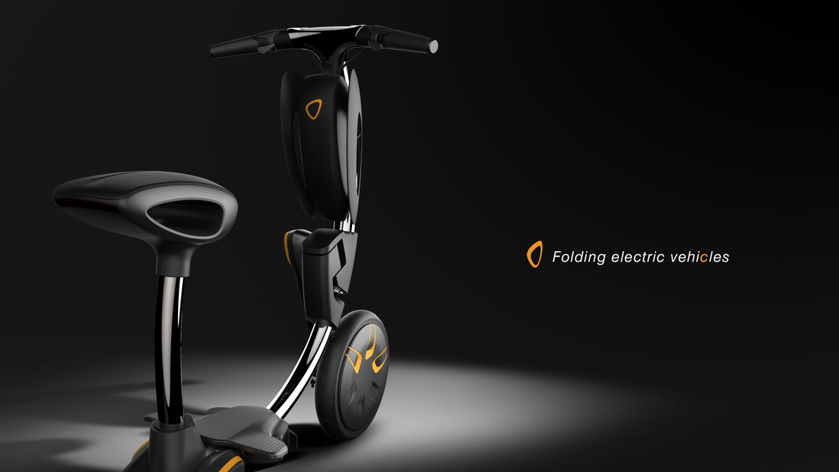 哈士奇设计作品-电动折叠车工业/产品设计