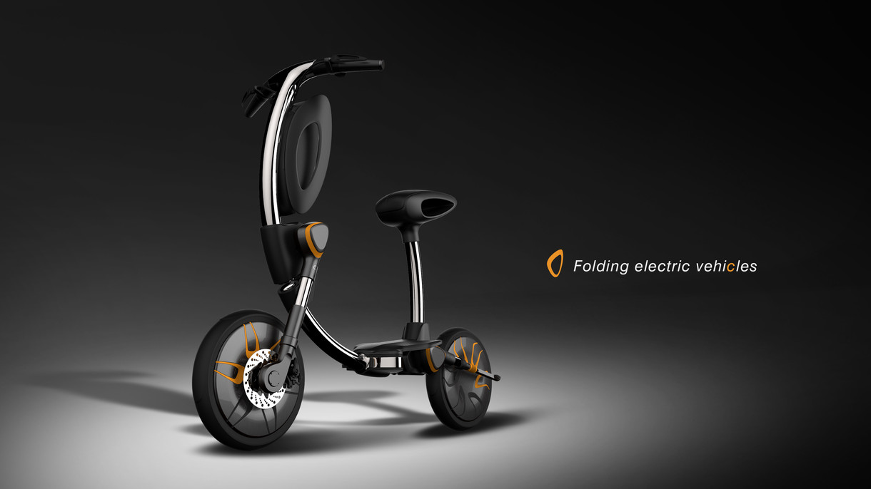 哈士奇设计作品-电动折叠车工业/产品设计