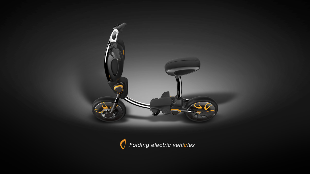 哈士奇设计作品-电动折叠车工业/产品设计