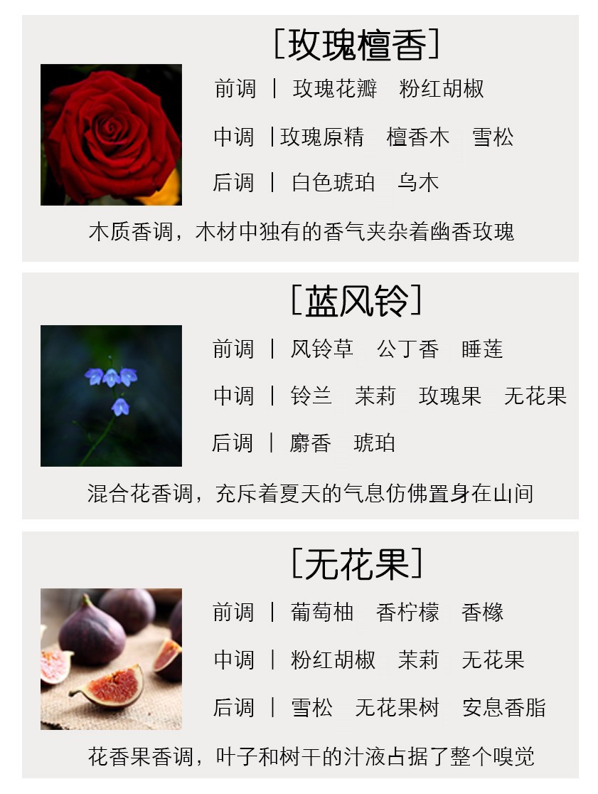 玫瑰，蓝风铃，无花果